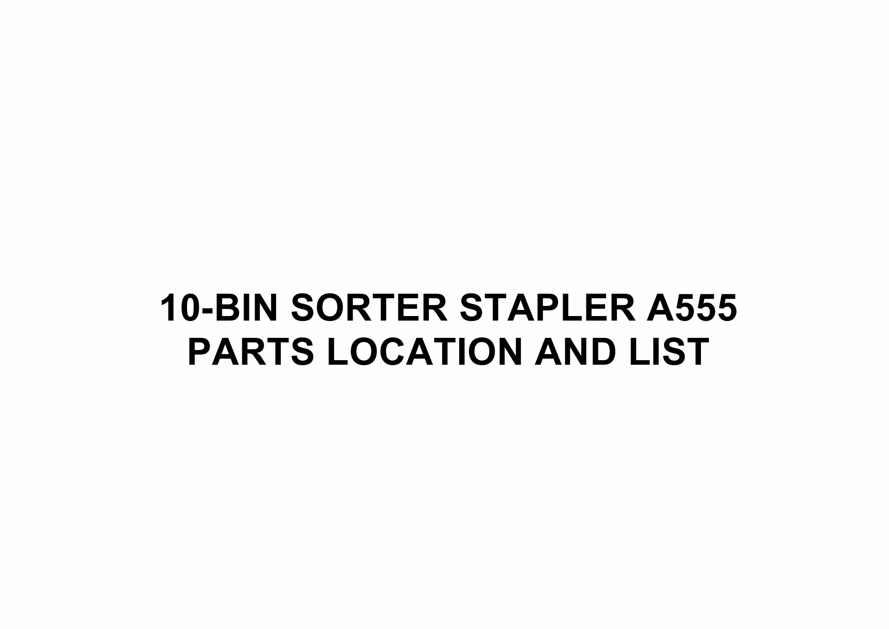 RICOH Options A555 10-BIN-SORTER-STAPLER Parts Catalog PDF download-1